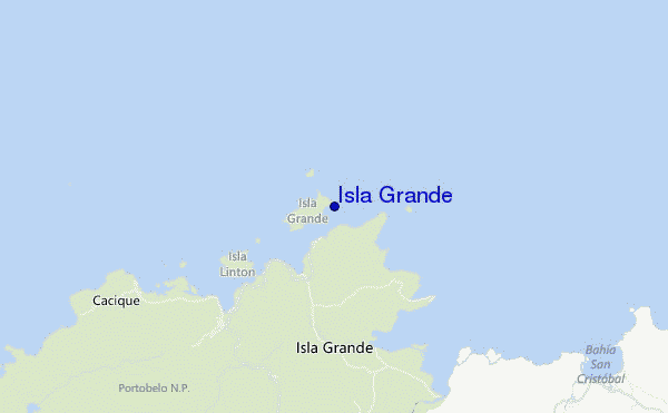 locatiekaart van Isla Grande