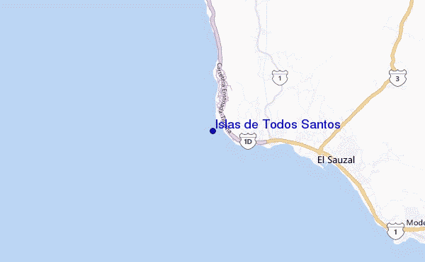 locatiekaart van Islas de Todos Santos
