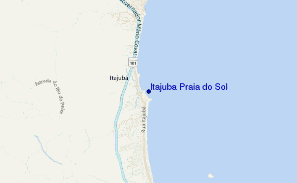 locatiekaart van Itajuba Praia do Sol