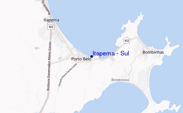 locatiekaart van Itapema - Sul