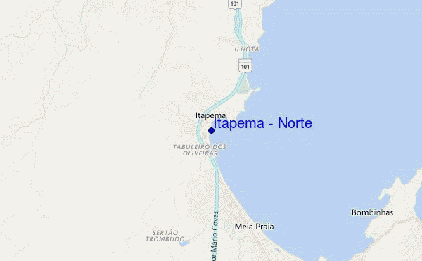 locatiekaart van Itapema - Norte