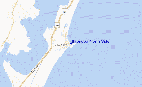 locatiekaart van Itapiruba North Side
