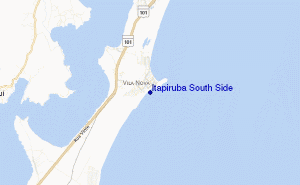 locatiekaart van Itapiruba South Side