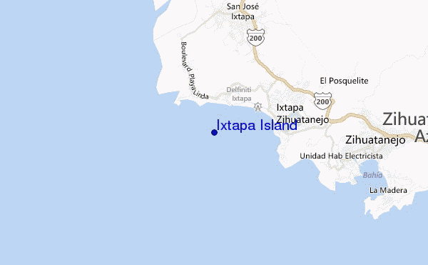 locatiekaart van Ixtapa Island