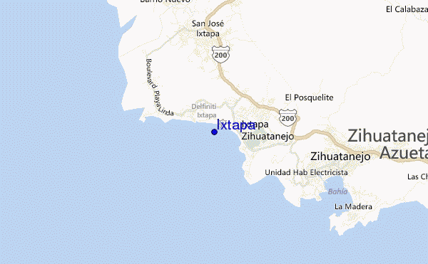 locatiekaart van Ixtapa