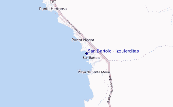 locatiekaart van San Bartolo - Izquierditas