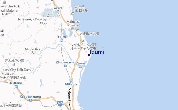 locatiekaart van Izumi