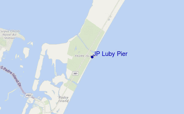 locatiekaart van JP Luby Pier