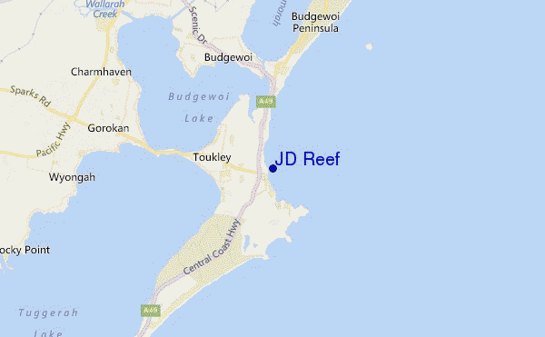locatiekaart van JD Reef