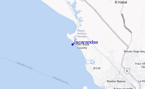 locatiekaart van Jacarandas