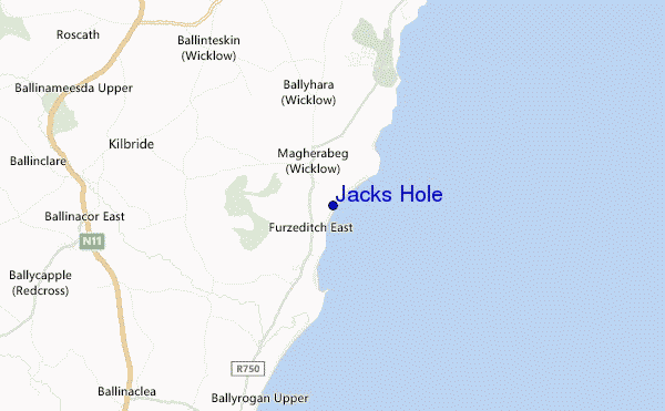locatiekaart van Jacks Hole