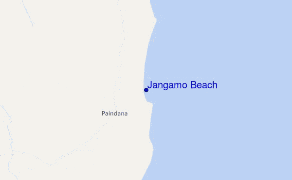 locatiekaart van Jangamo Beach