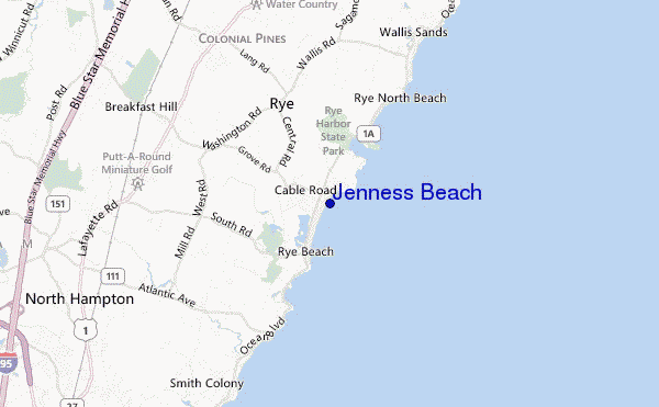 locatiekaart van Jenness Beach