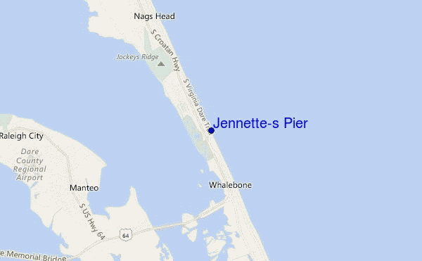 locatiekaart van Jennette's Pier