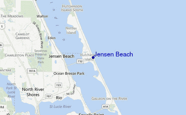 locatiekaart van Jensen Beach