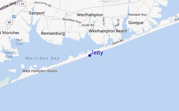 locatiekaart van Jetty