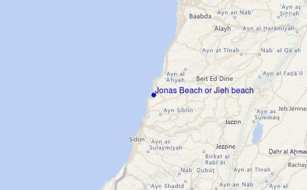 Jonas Beach or Jieh beach Location Map