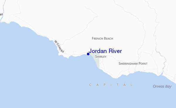 locatiekaart van Jordan River