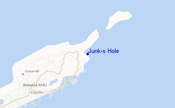 locatiekaart van Junk's Hole