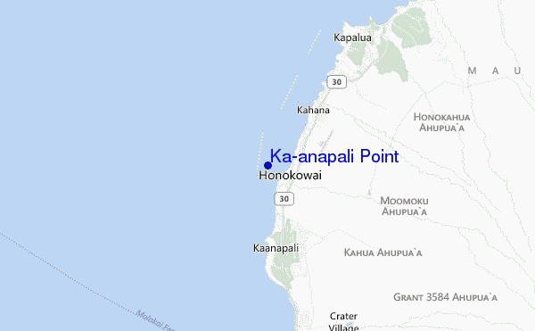 locatiekaart van Ka'anapali Point