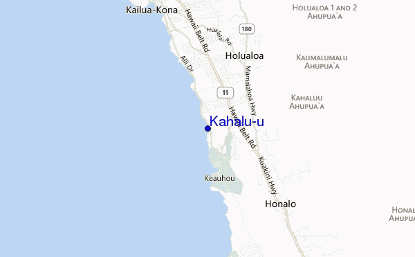locatiekaart van Kahalu'u