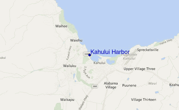 locatiekaart van Kahului Harbor
