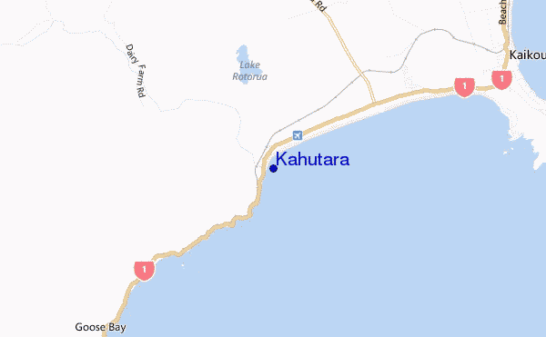 locatiekaart van Kahutara