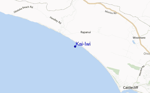 locatiekaart van Kai-Iwi