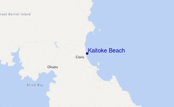 locatiekaart van Kaitoke Beach
