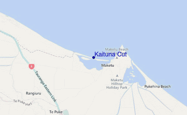locatiekaart van Kaituna Cut