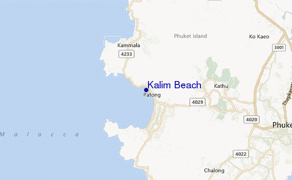 locatiekaart van Kalim Beach