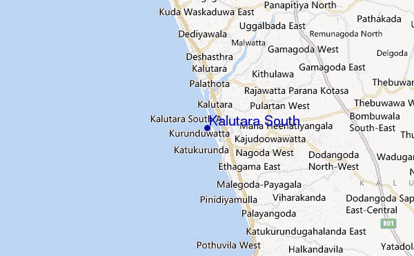 locatiekaart van Kalutara South