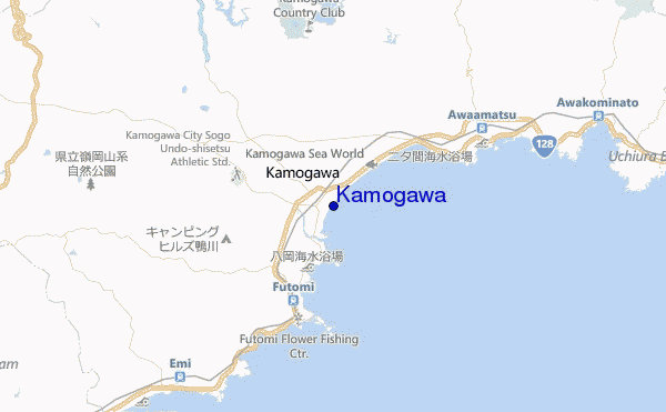 locatiekaart van Kamogawa