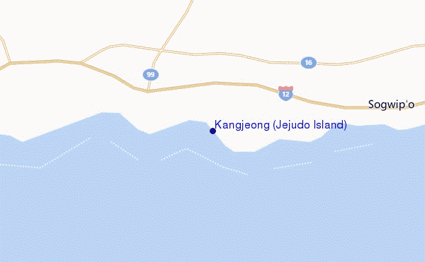 locatiekaart van Kangjeong (Jejudo Island)