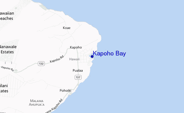 locatiekaart van Kapoho Bay