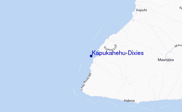 locatiekaart van Kapukahehu/Dixies