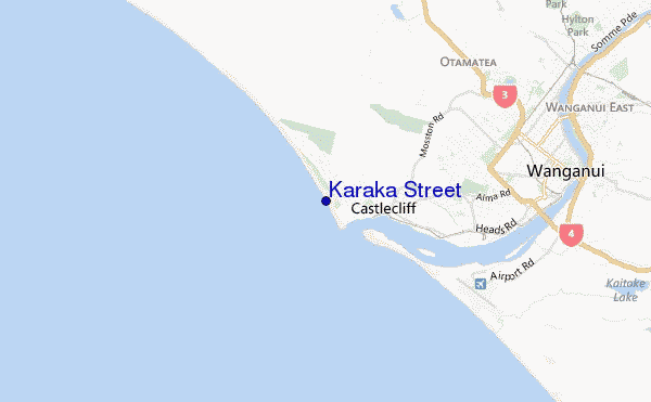 locatiekaart van Karaka Street
