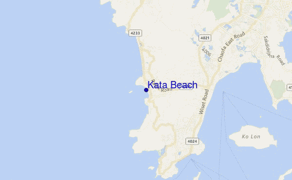 locatiekaart van Kata Beach