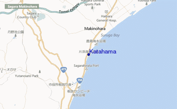 locatiekaart van Katahama