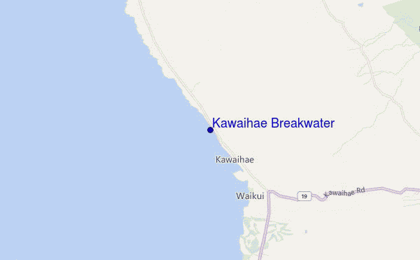 locatiekaart van Kawaihae Breakwater