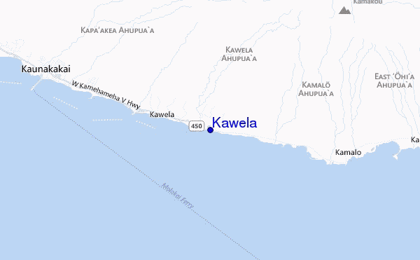 locatiekaart van Kawela