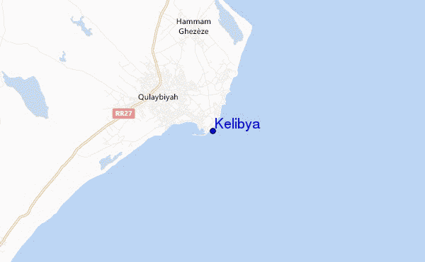 locatiekaart van Kelibya