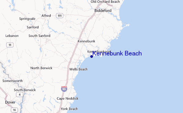 Kennebunk Beach Location Map