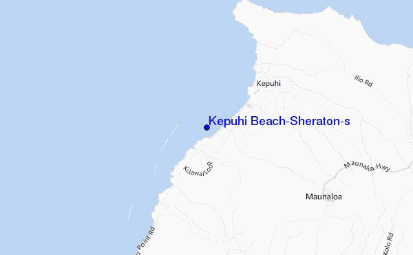 locatiekaart van Kepuhi Beach/Sheraton's
