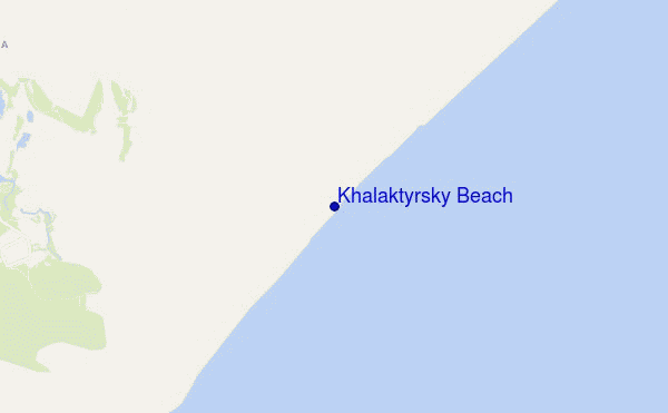 locatiekaart van Khalaktyrsky Beach