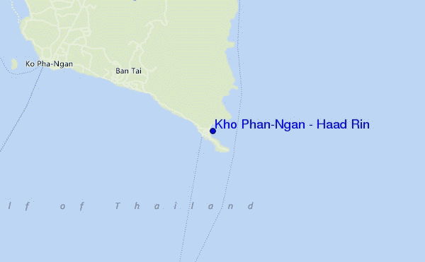 locatiekaart van Kho Phan-Ngan - Haad Rin