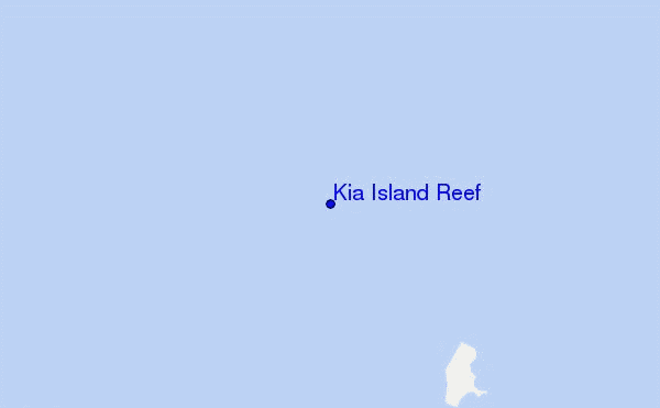 locatiekaart van Kia Island Reef