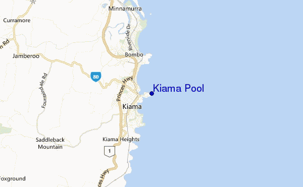 locatiekaart van Kiama Pool
