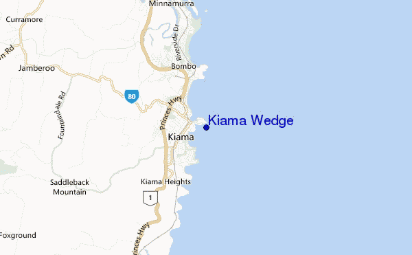 locatiekaart van Kiama Wedge