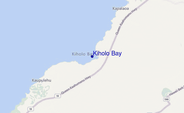 locatiekaart van Kiholo Bay